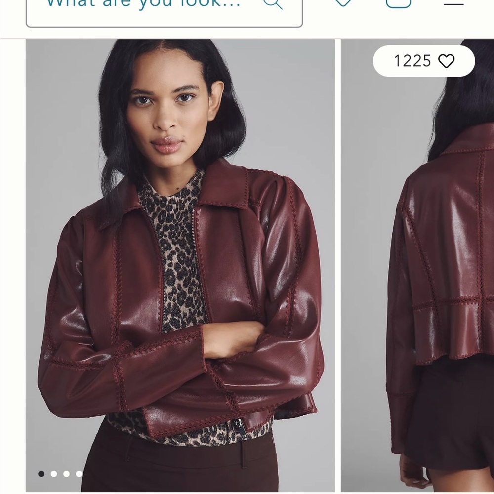 The Fraya Burgundy Faux Leather Jacket